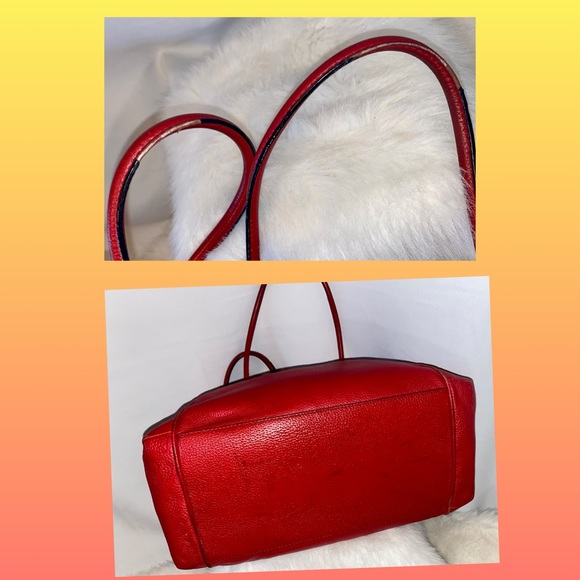 Kate Spade large red leather shoulder bag tote - Picture 7 of 7